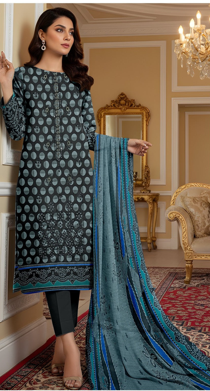 3 Piece Unstitched Suit