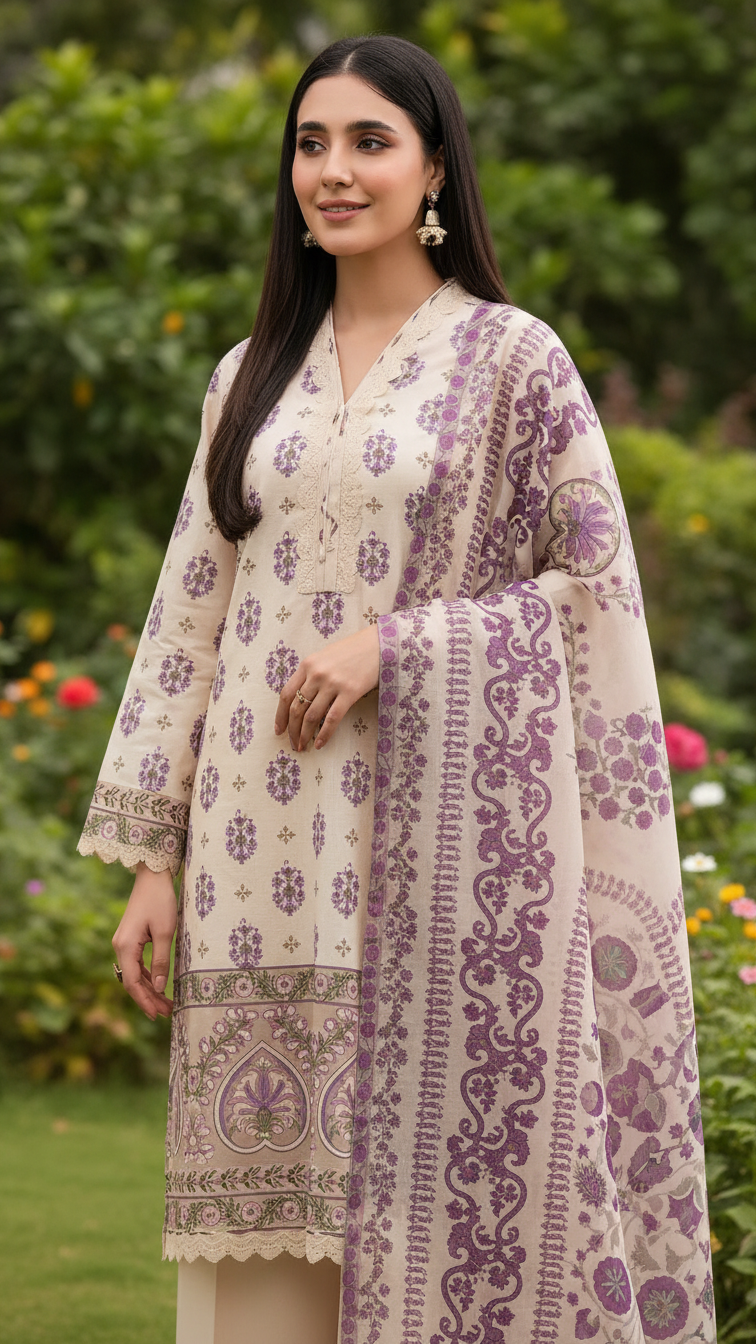 Nishat Winter Collection Printed Vintax Peach 2025
