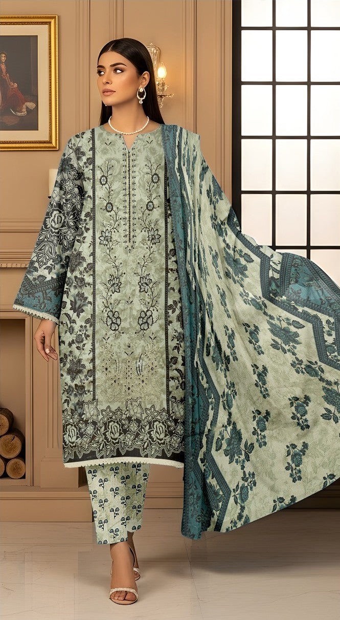 3 Piece Unstitched Suit