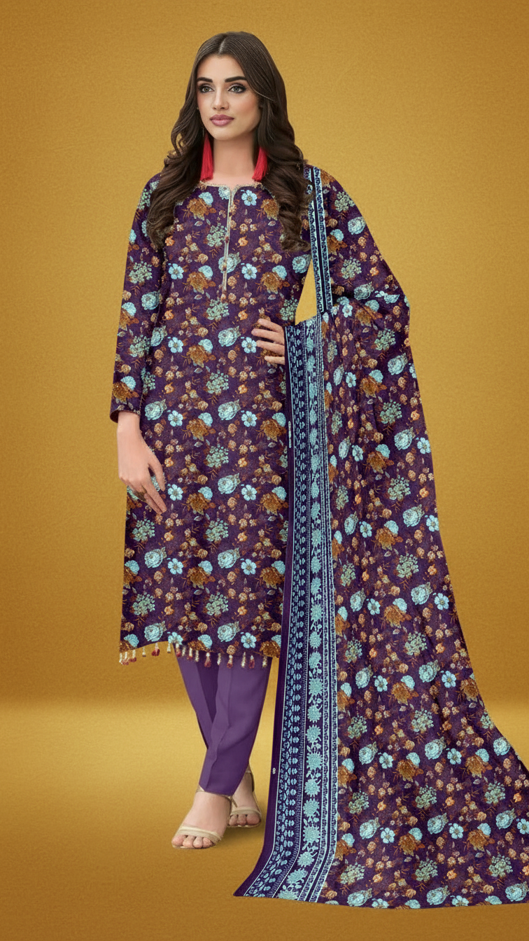 Nishat Winter Collection Printed Vintax Peach 2025