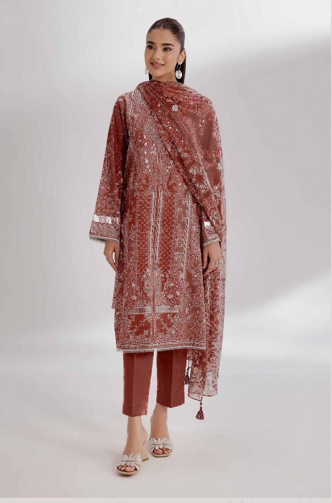 Nishat Winter Collection Printed Vintax Peach 2025