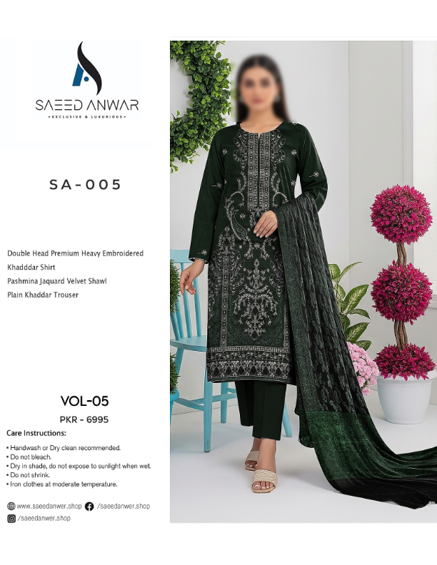 Saeed Anwar Winter Collection 2025